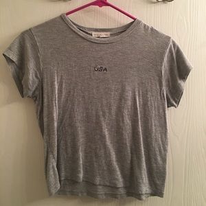 short sleeve crop top